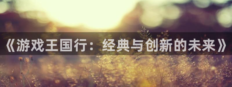 新宝gg创造奇迹手机登录：《游戏王国行：经典与创新的未来》